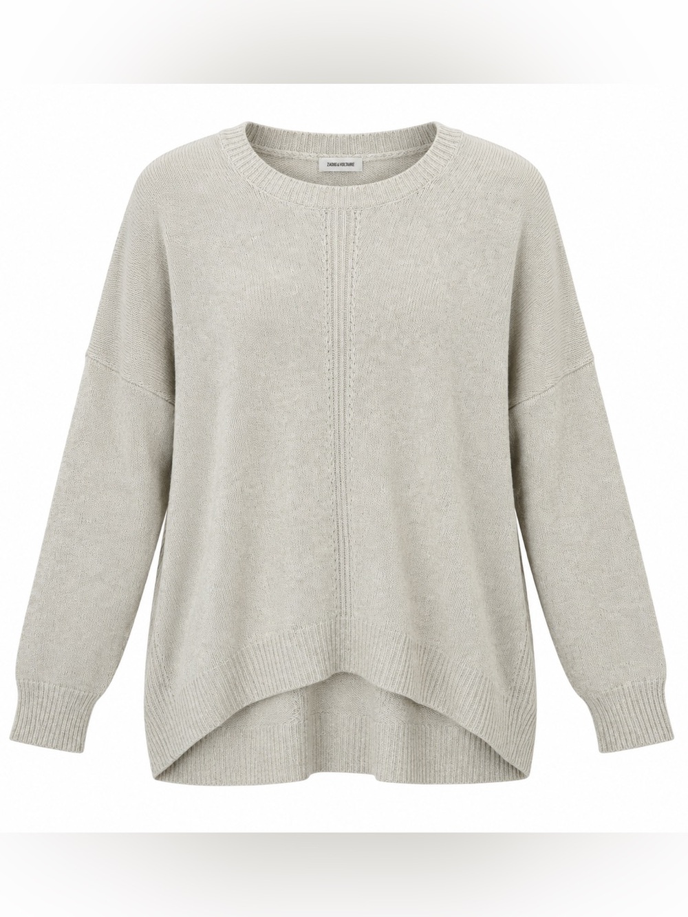 Zadig & Voltaire Prisme Deluxe Cashmere Sweater S Ivory Lurex Oversized $598